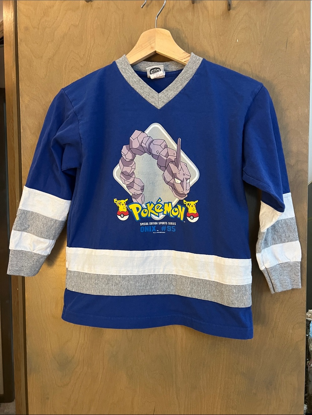 Pokemon Kids Onix Long-Sleeve Tee in Blue